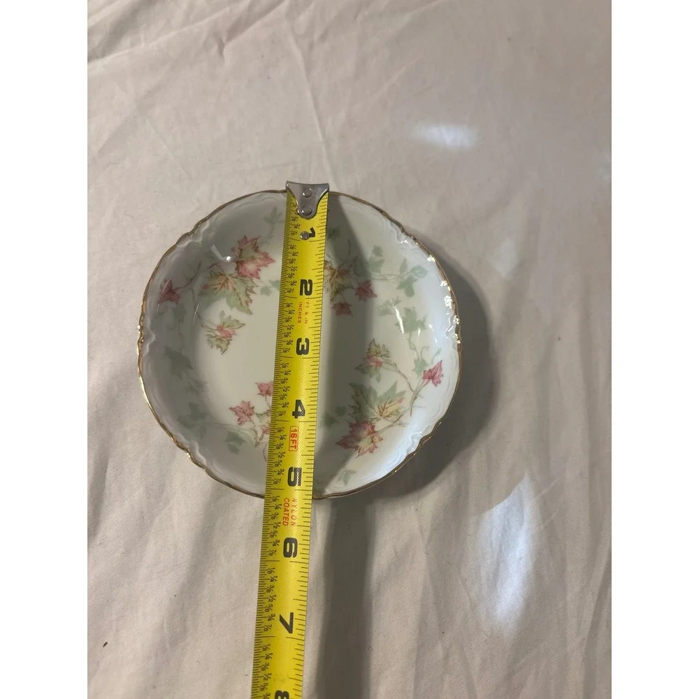 Hutschenreuther Selb Bavaria Berry Bowls Set 12 White Pink Green Gold Excellent